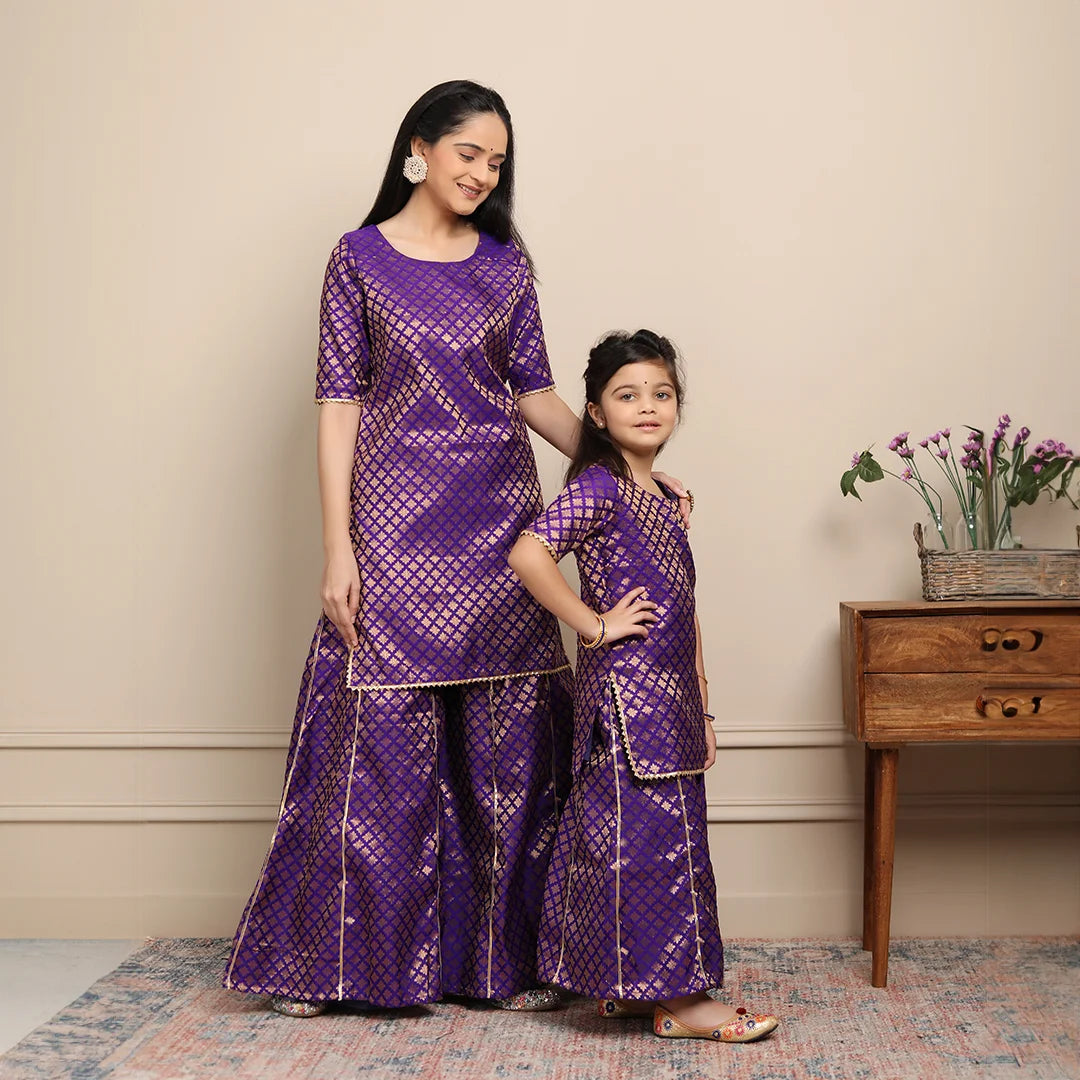 Purple Mother Like Daughter Dresses Daughter Duo Mother And