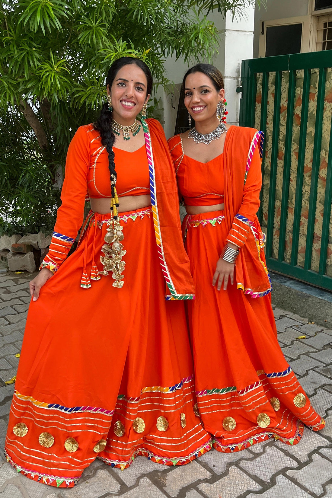 Orange Chaniya Choli Set For Sister's Set