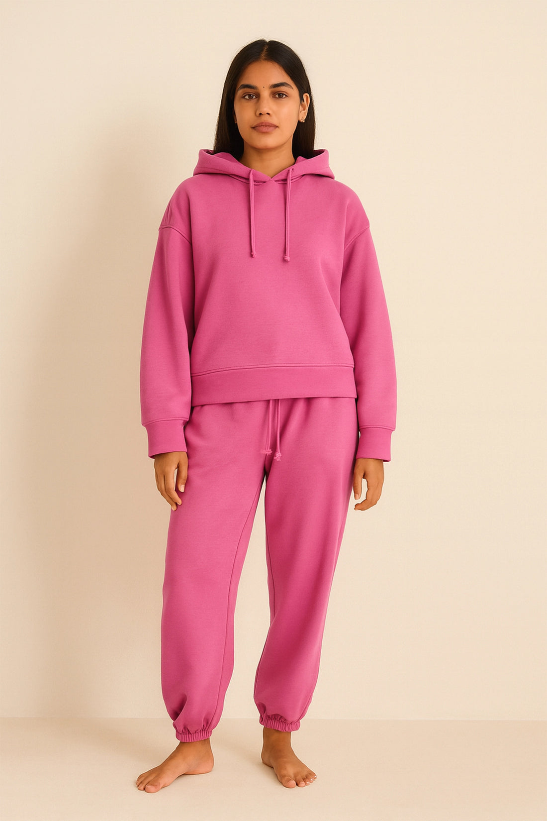 Women’s Pink Hoodie Tracksuit Set