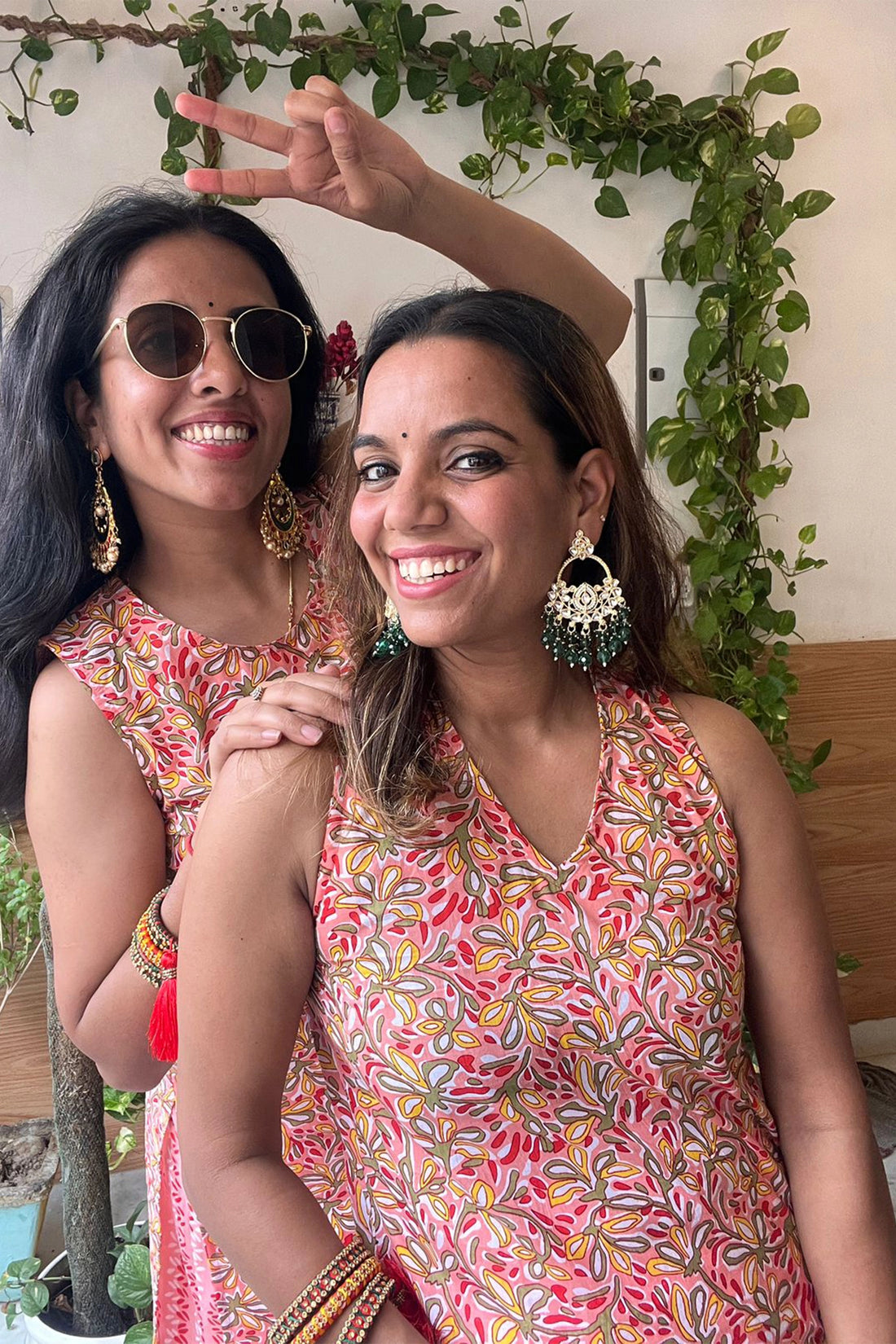 Rouge Matching Kurta Set For Sister