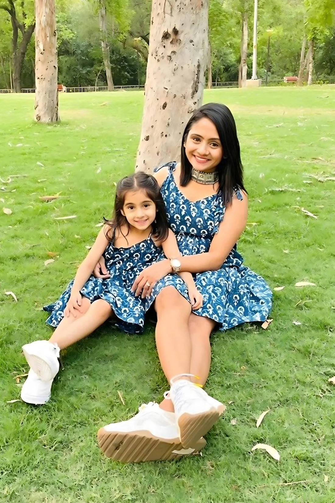 Indigo Print One Piece Twin Dress