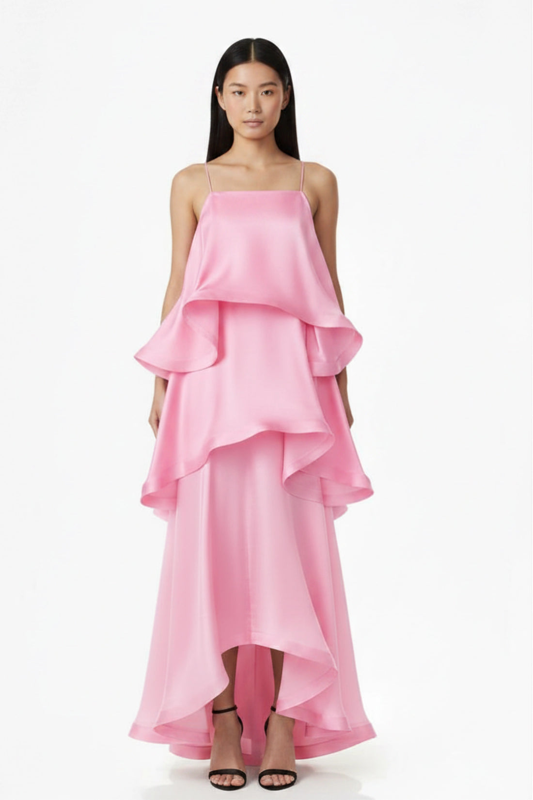 Cascade Luxe Dress – Blush Pink