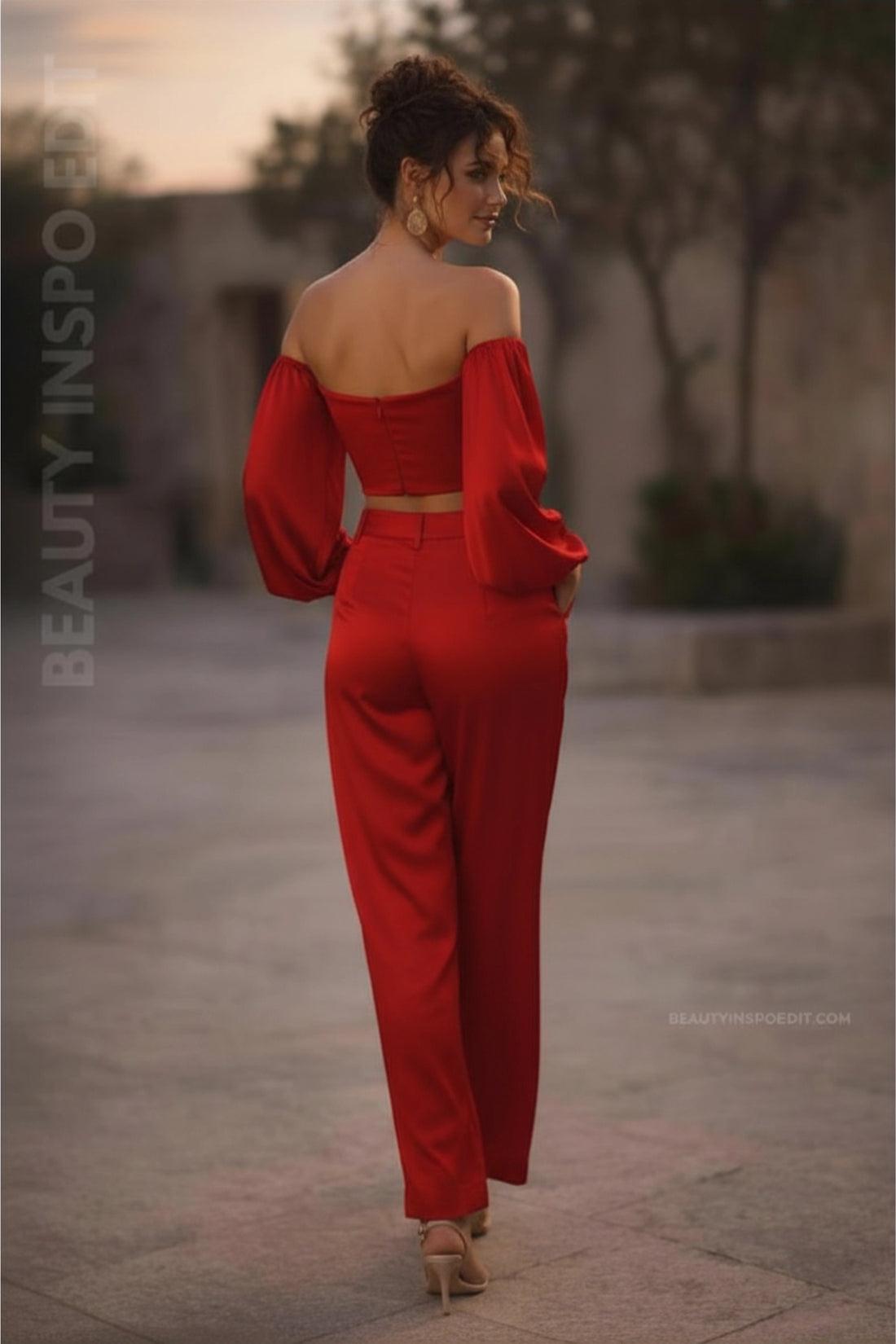Orlina Co-ord Set – Scarlet Red