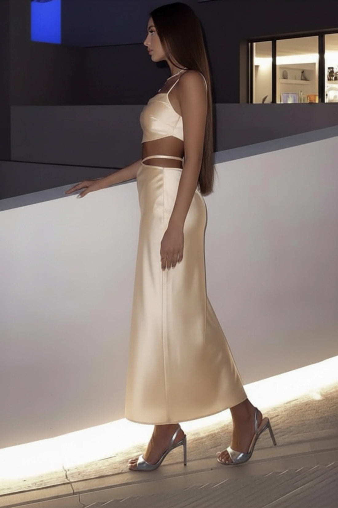 Celeste Satin Set – Ivory Pearl