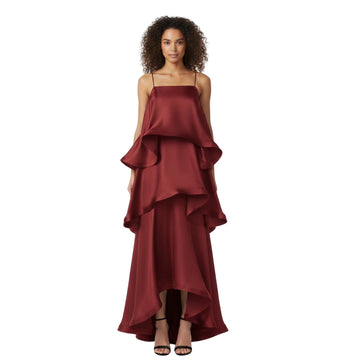 Cascade Luxe Dress – Red