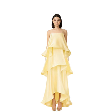 Cascade Luxe Dress – Butter Yellow
