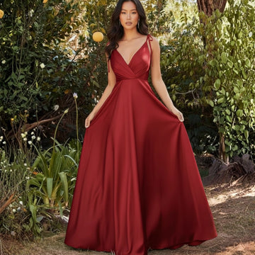 Aurelia Drape Gown – Crimson Red