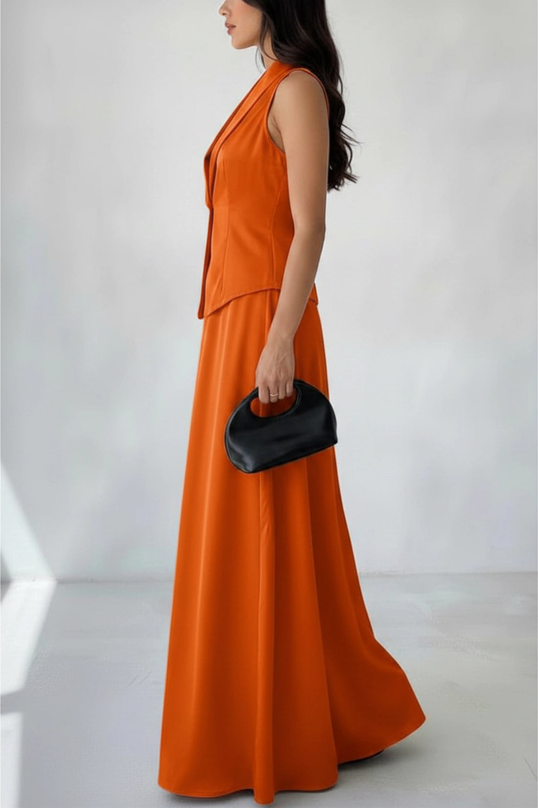 Evara Satin Set – Burnt Ember