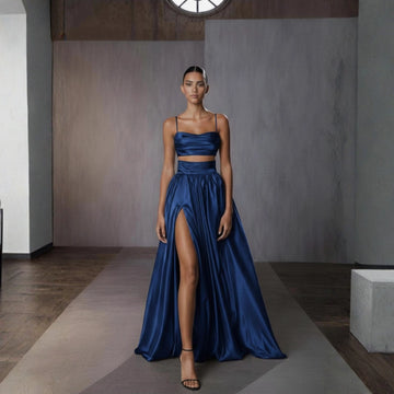 Seraphine Satin Set – Midnight Navy