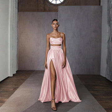 Seraphine Satin Set – Blush Petal