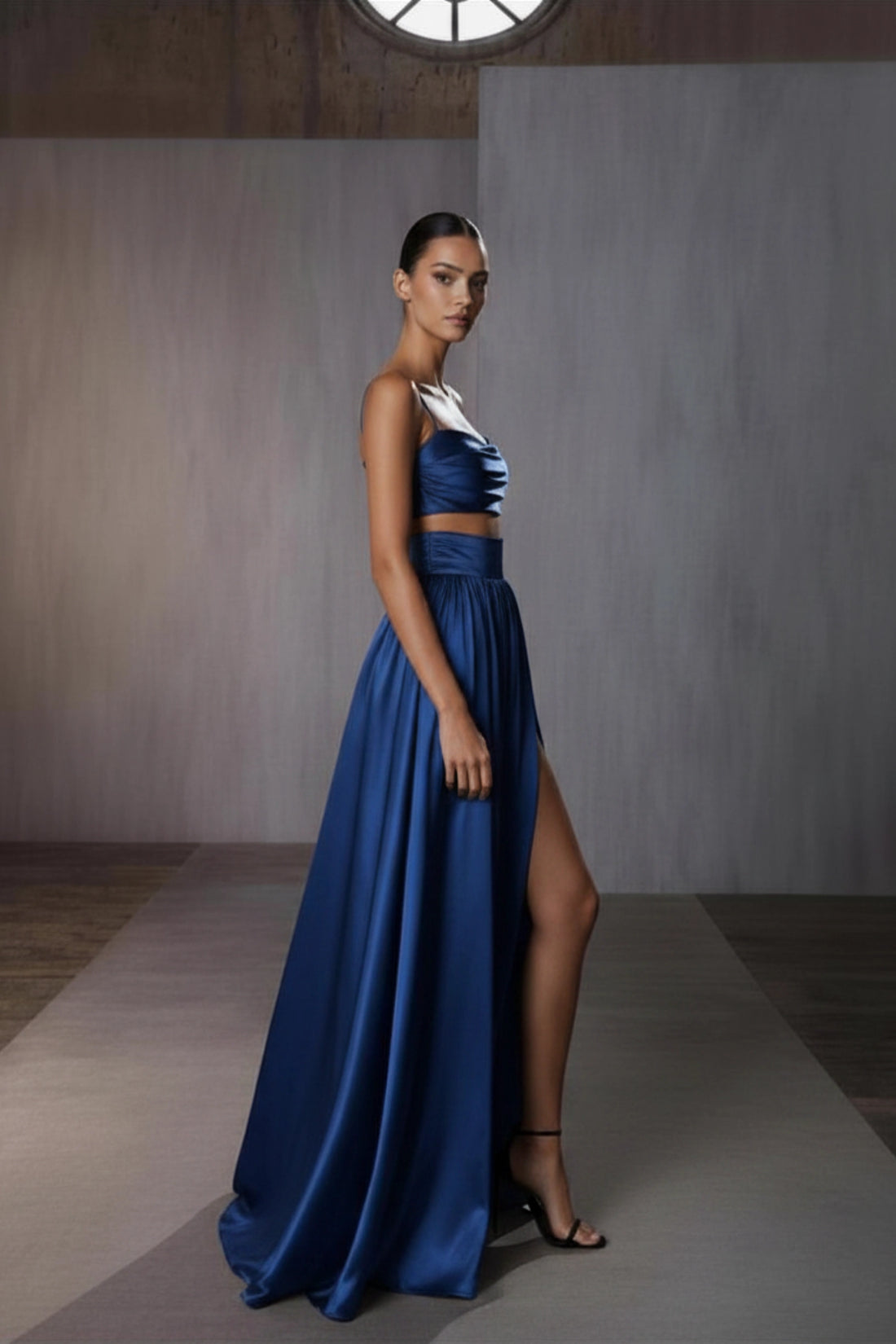 Seraphine Satin Set – Midnight Navy