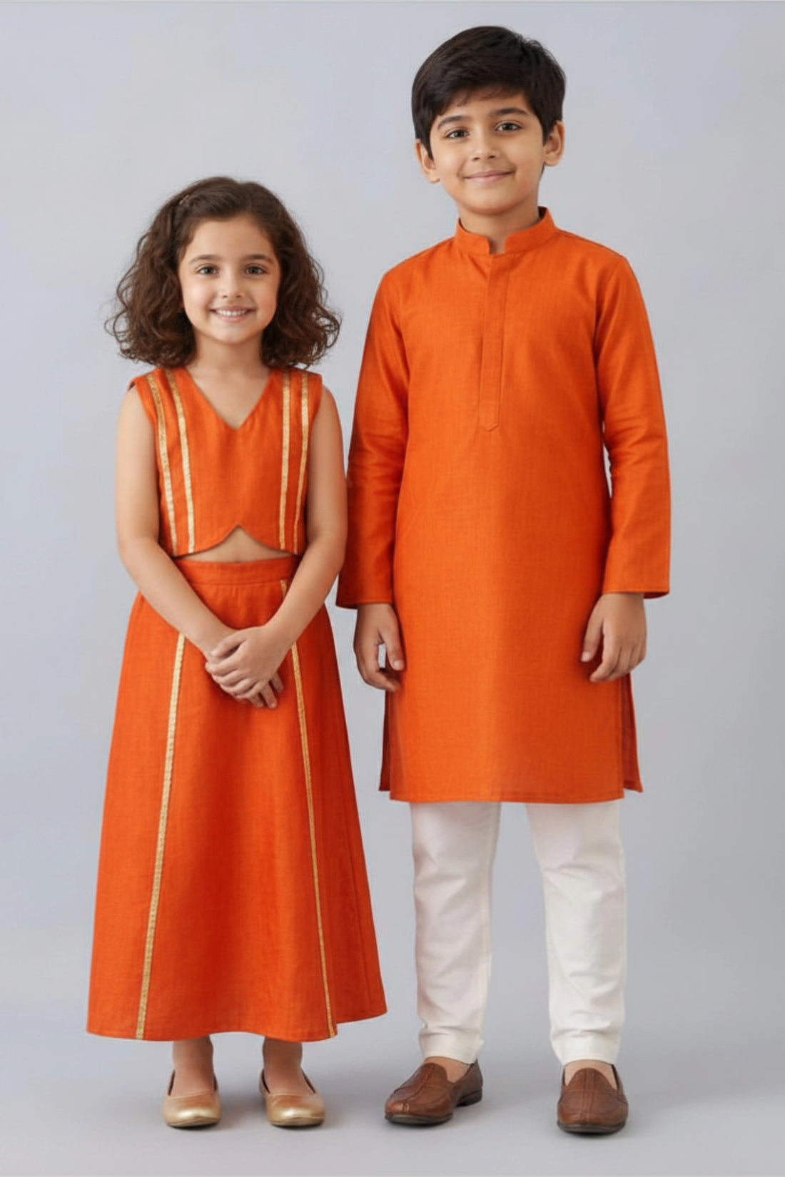 Aaravya Orange Festive Set