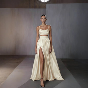Seraphine Satin Set – Champagne Ivory