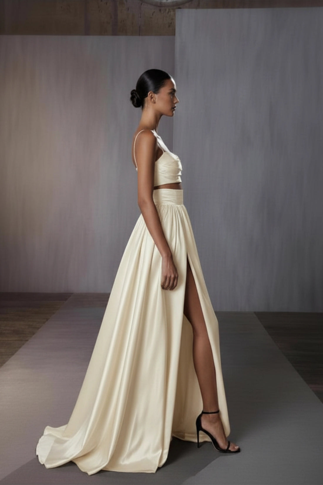 Seraphine Satin Set – Champagne Ivory