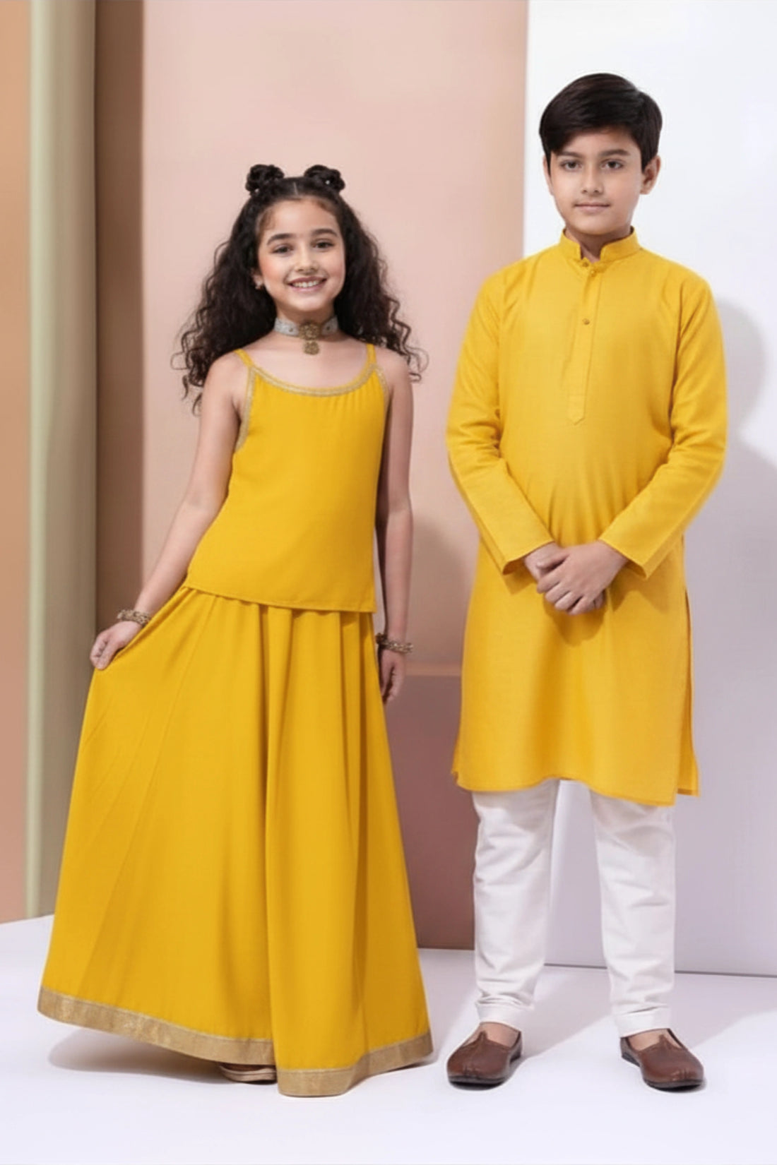 Haldi Glow Brother Sister Set