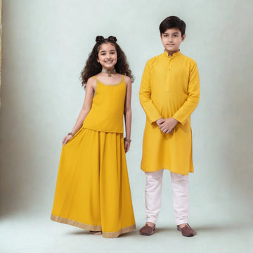Haldi Glow Brother Sister Set