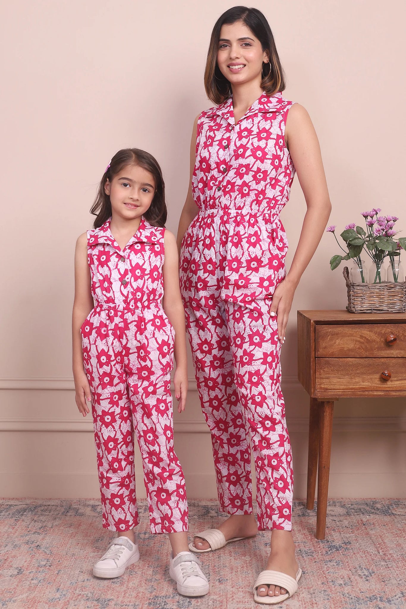 Matching jumpsuits top set for couples