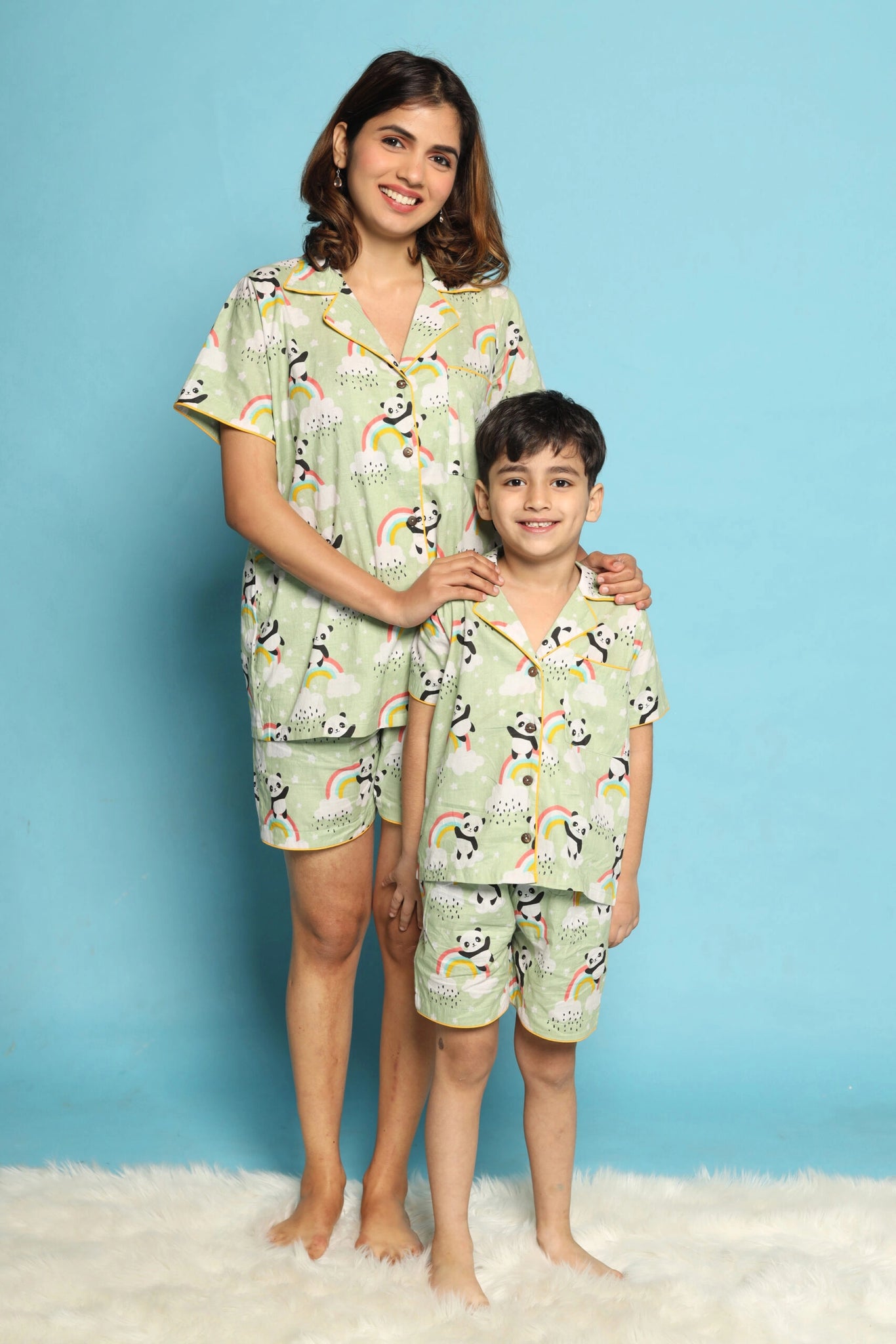 Mom and 2024 son matching pjs