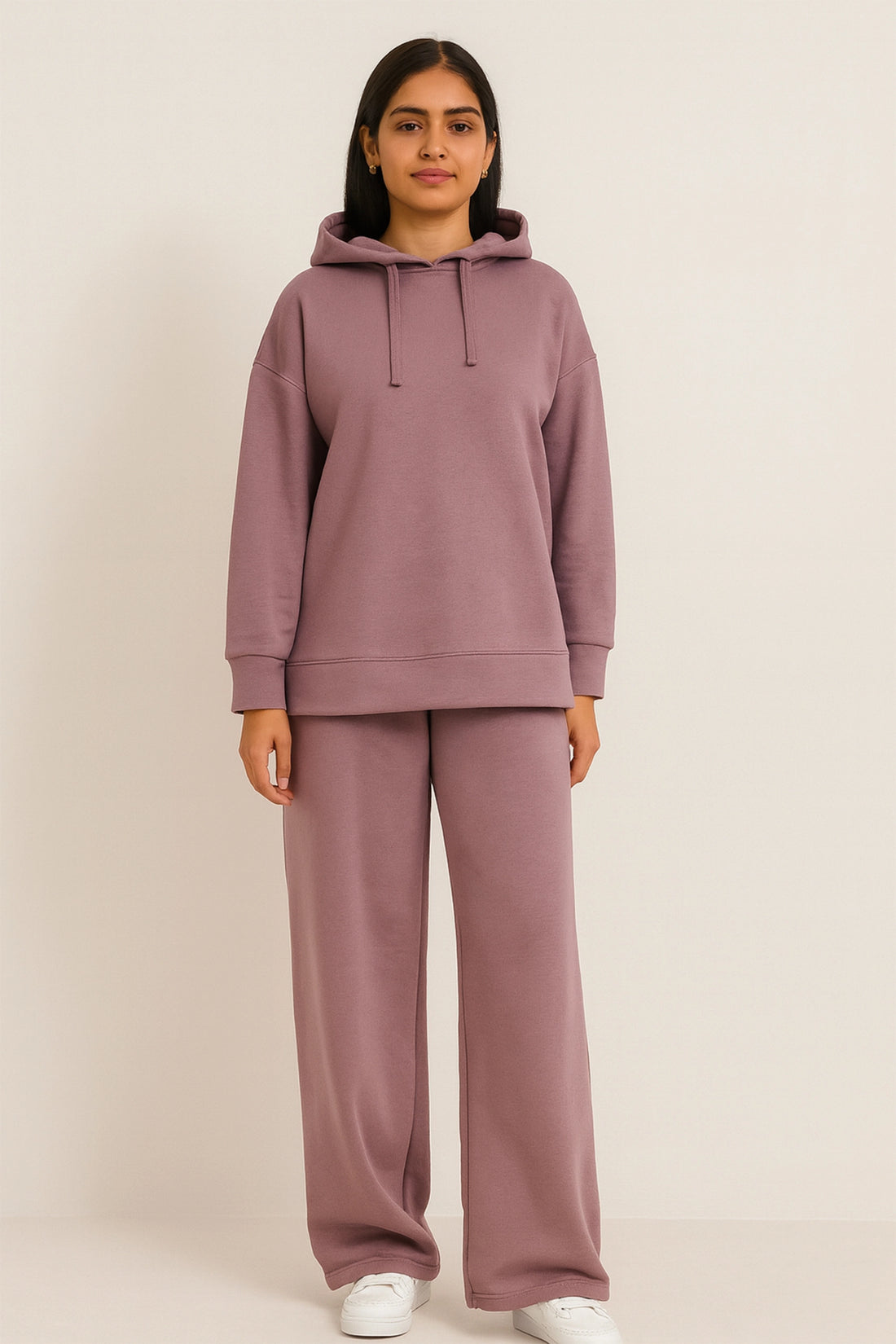 Casual Mauve Hoodie and Pants Co-ord