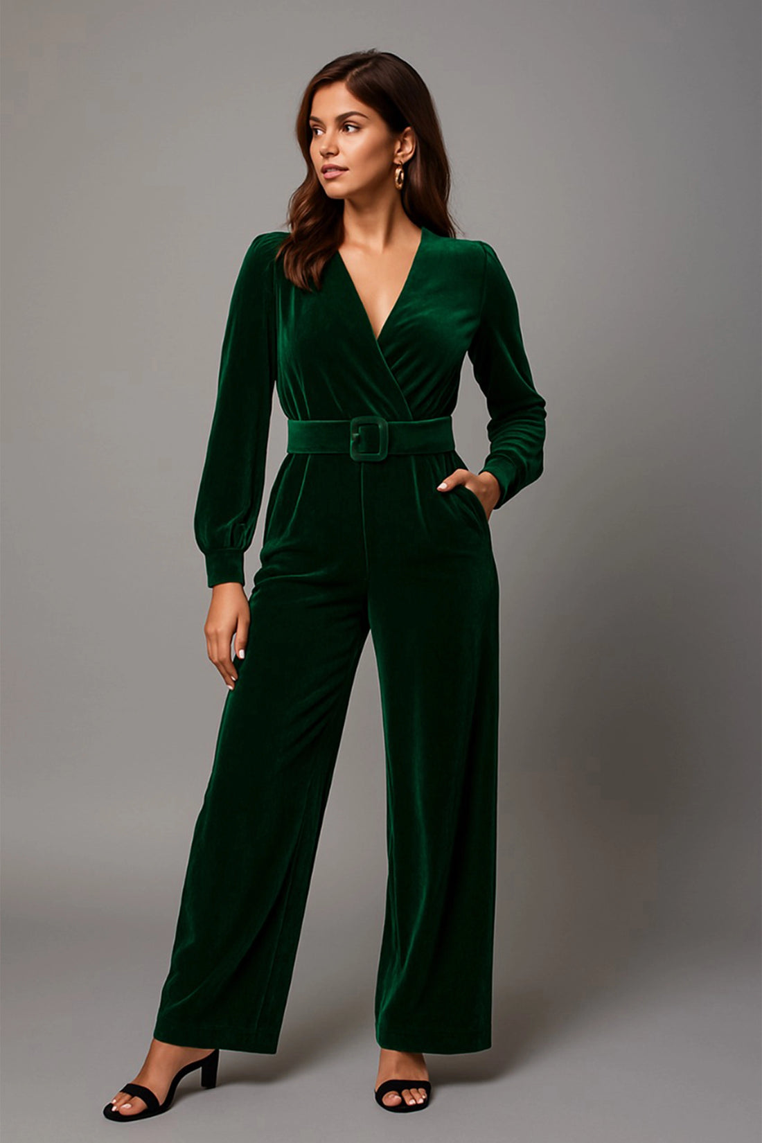 Green Luxe Velvet One-Piece