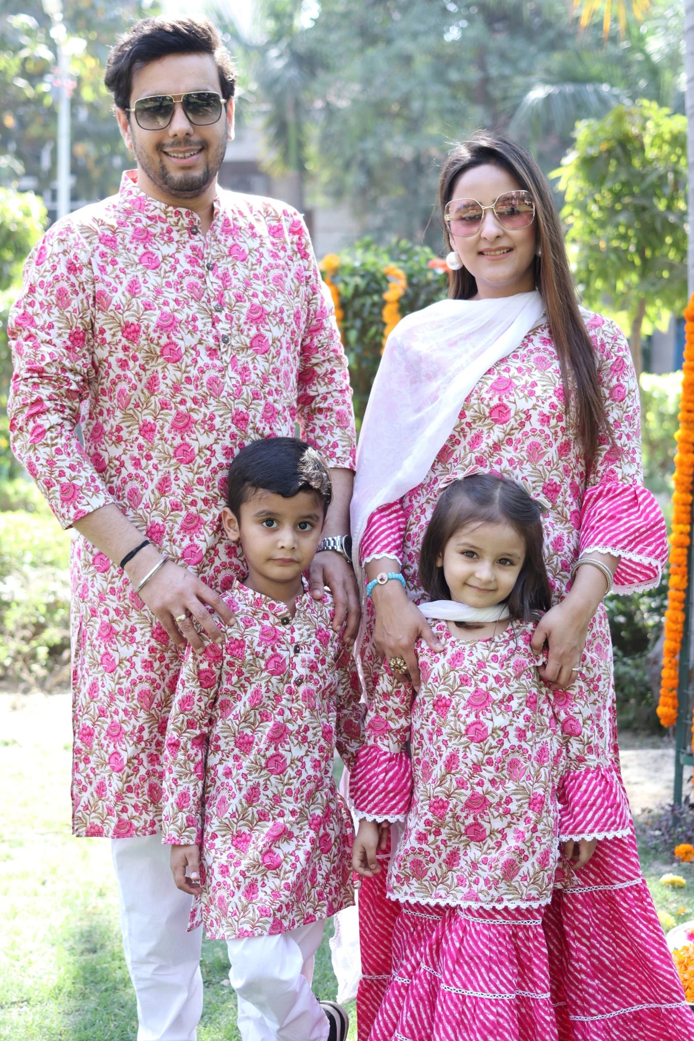 Traditional matching dress for family best sale