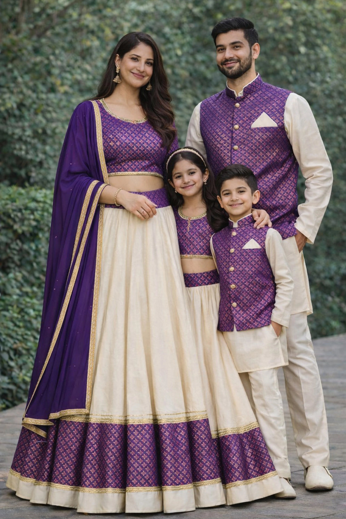 Amira Brocade Gown Family Set