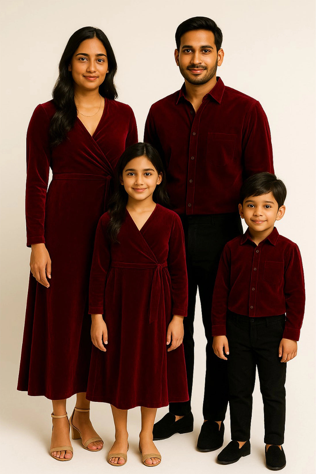 Velvet Maroon Majesty Family Set