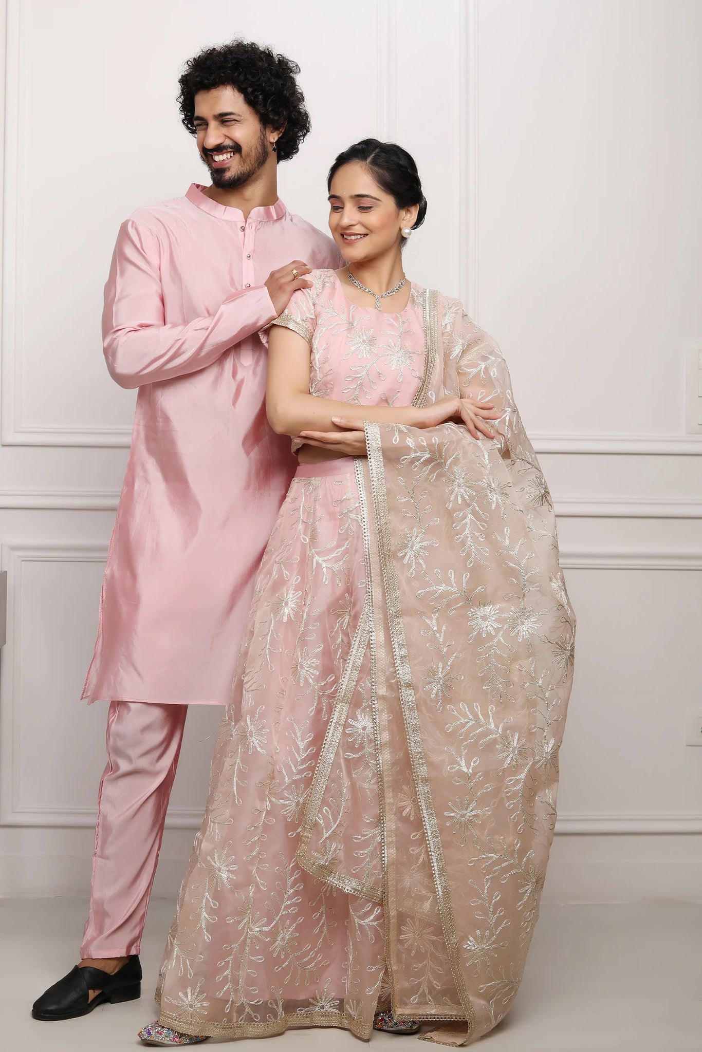 Couple wear of Shree Star Fantastic sequence work Lehenga Choli & Kurta  Wedding Wear Couple Combo collection,