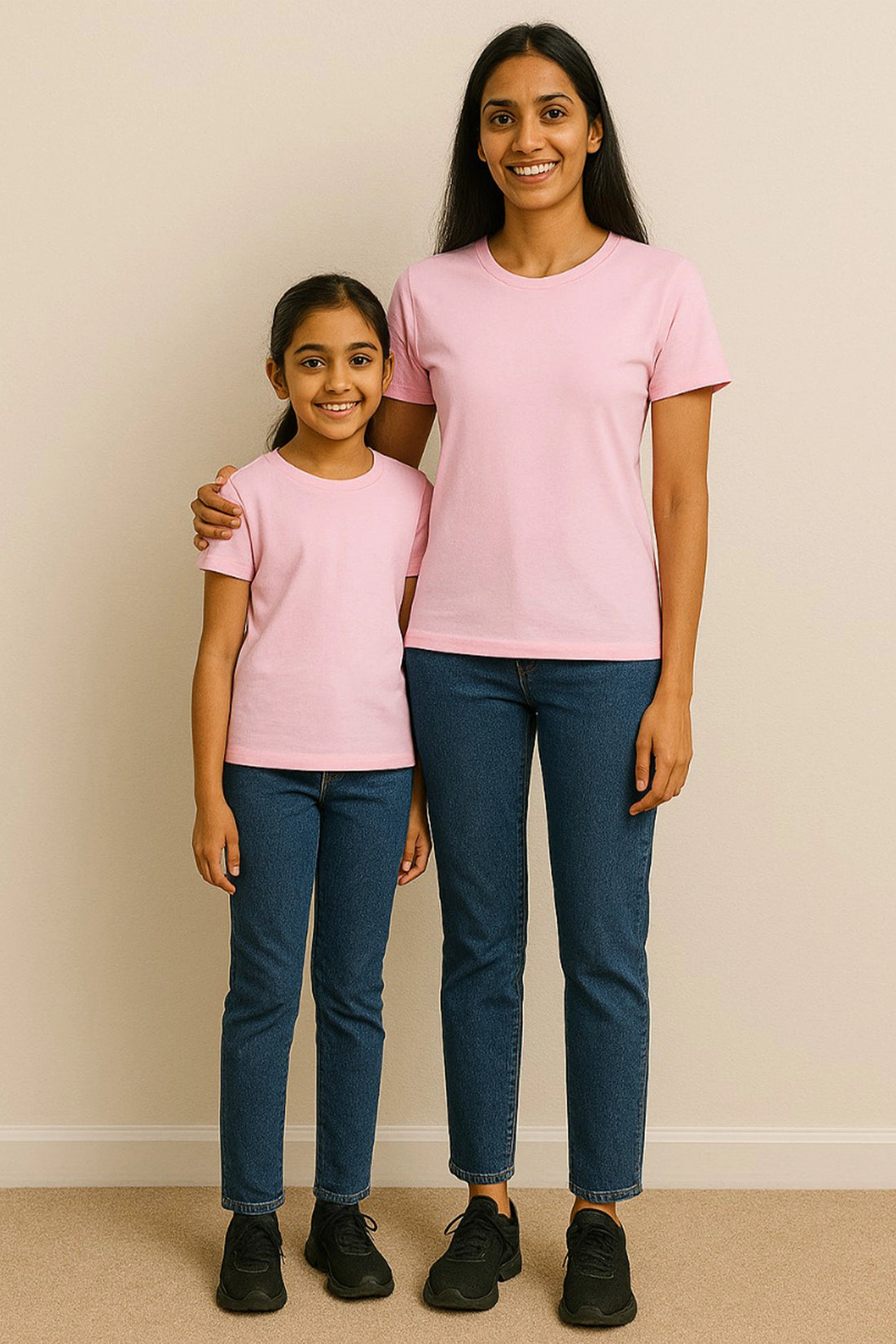 Base Tee – Baby Pink For Mom & Me