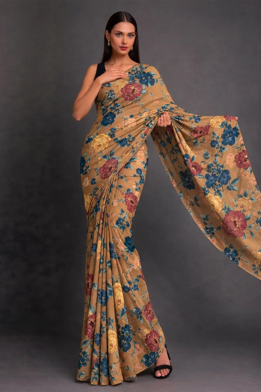 Amber Phoolwari Saree
