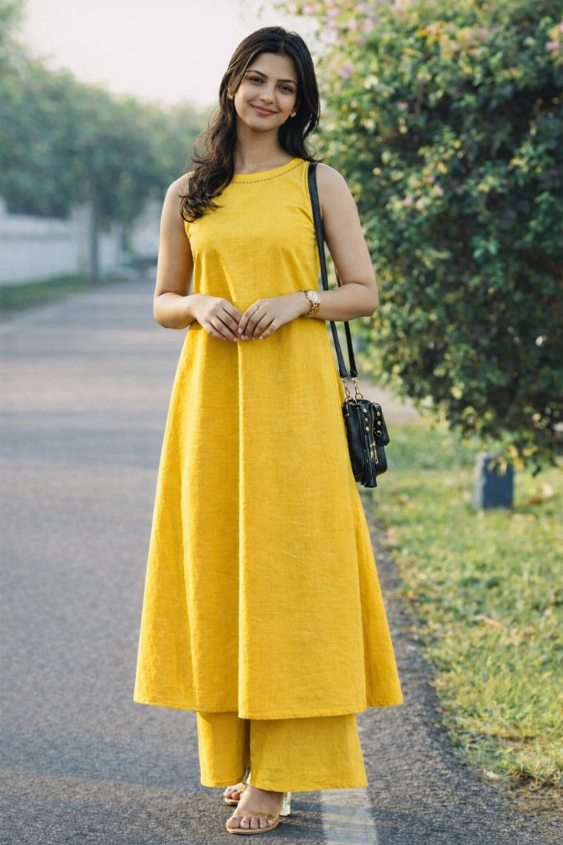 Elara Kurta Set – Yellow