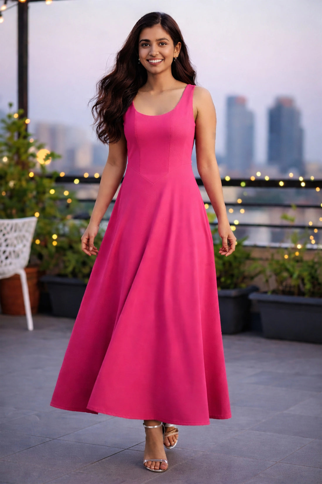 Élan Pink Midi Dress