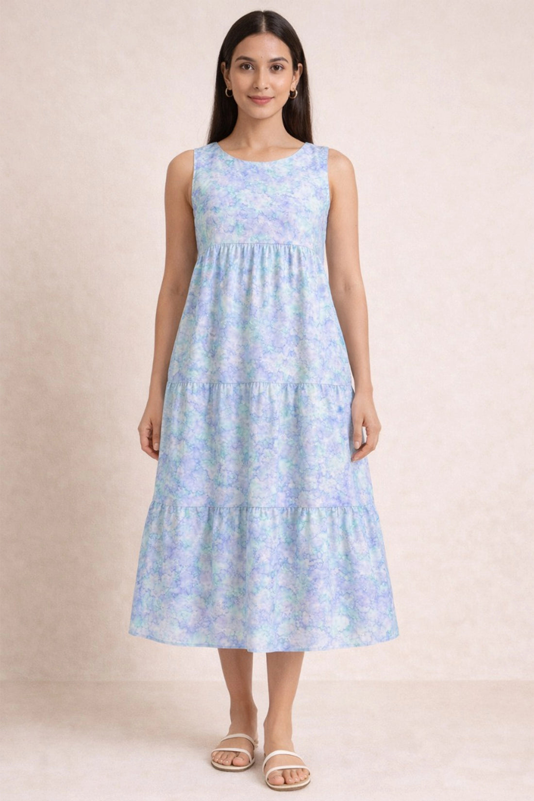 Cloud Bloom Midi Dress