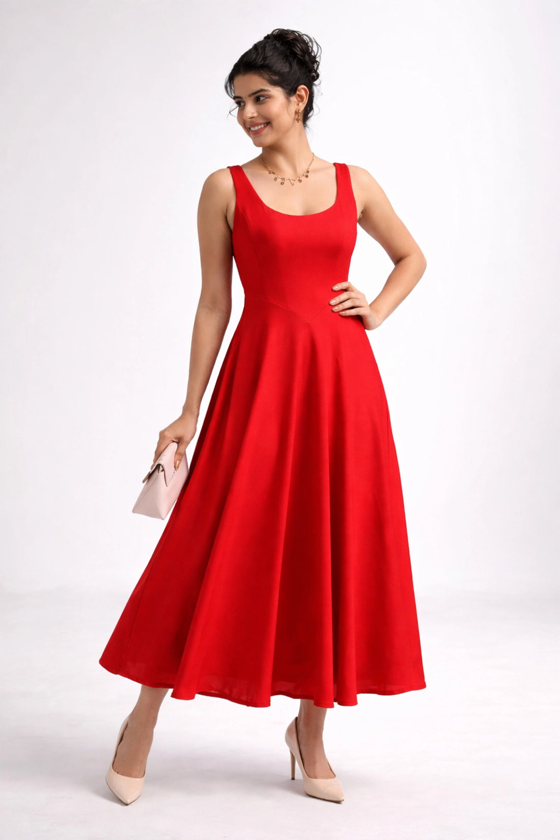 Élan Red Midi Dress