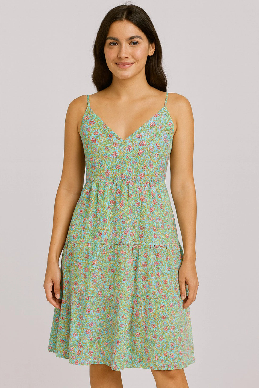 Soft Flora Tiered Midi