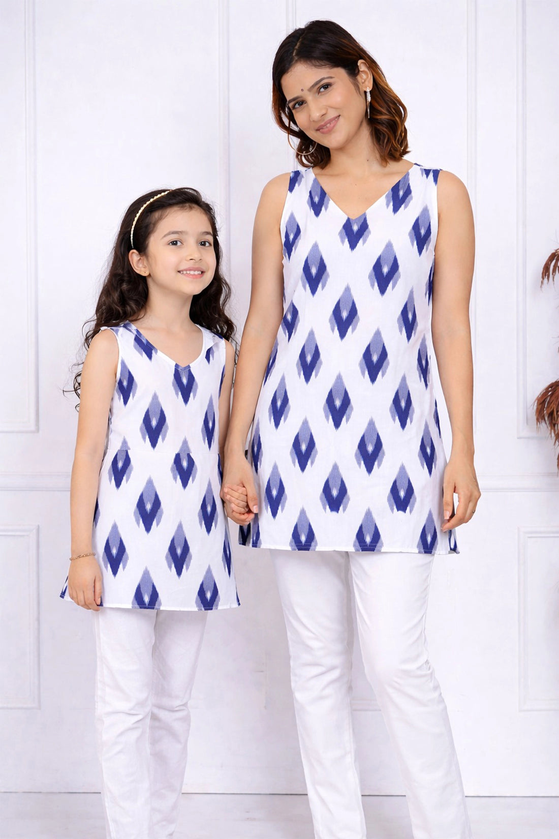 Indigo Ikat Harmony Set For Mom & Daughter