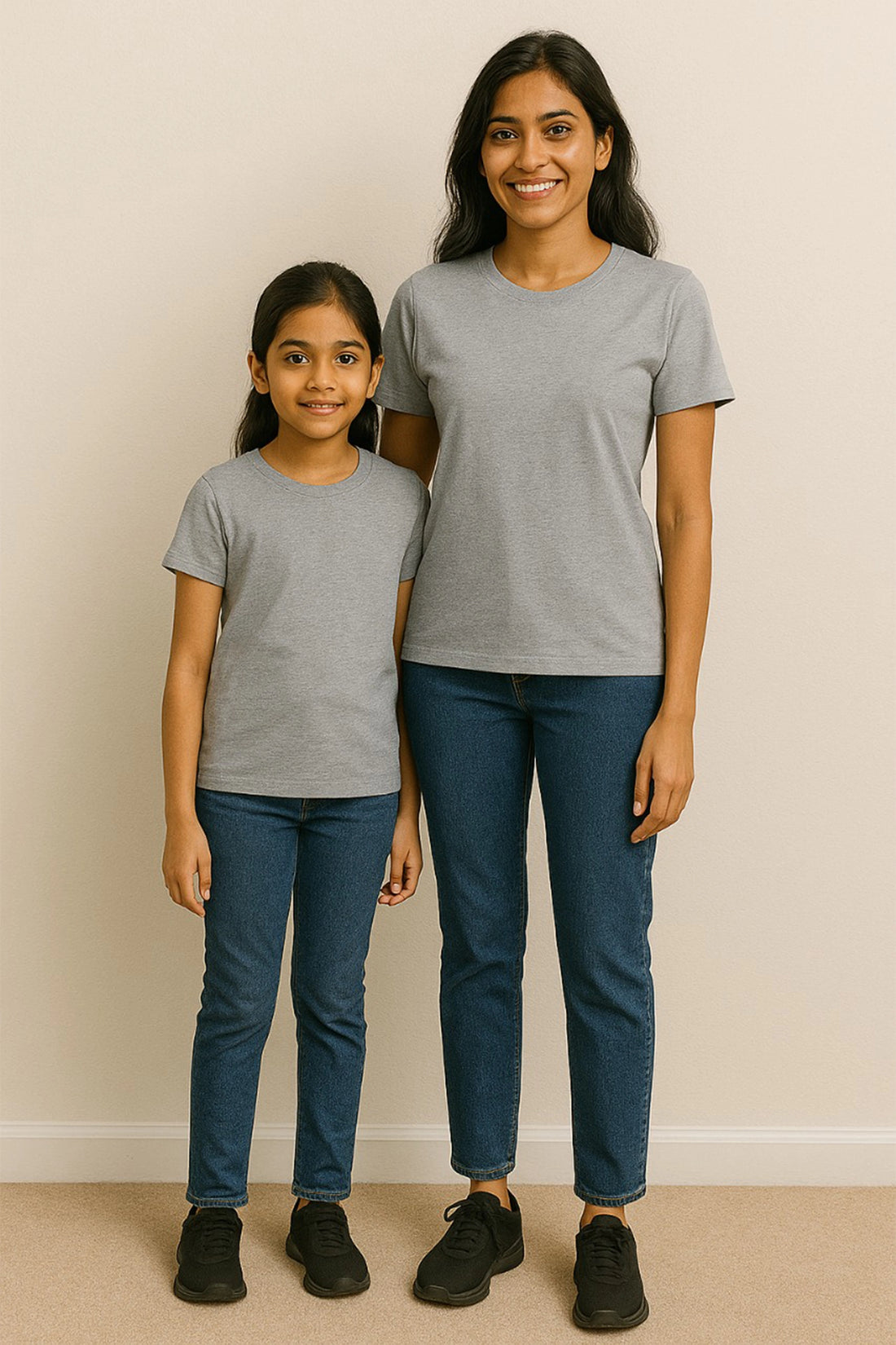 Base Tee – Grey For Mom & Me