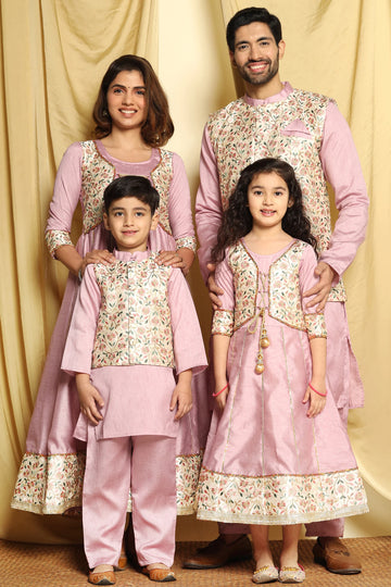 Mauve Anarkali Gown For Girl