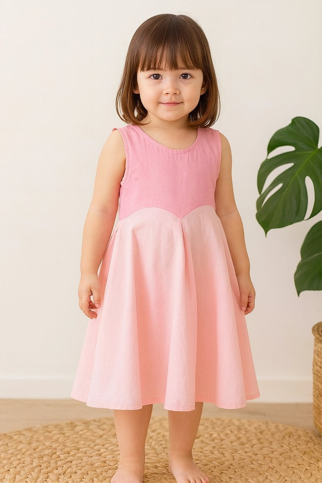Baby Pink Pinafore Dress