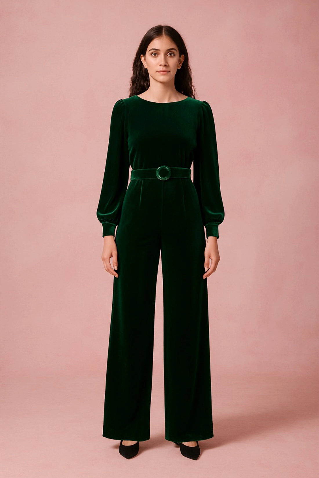 Green Velvet Envy Jumpsuit For Women