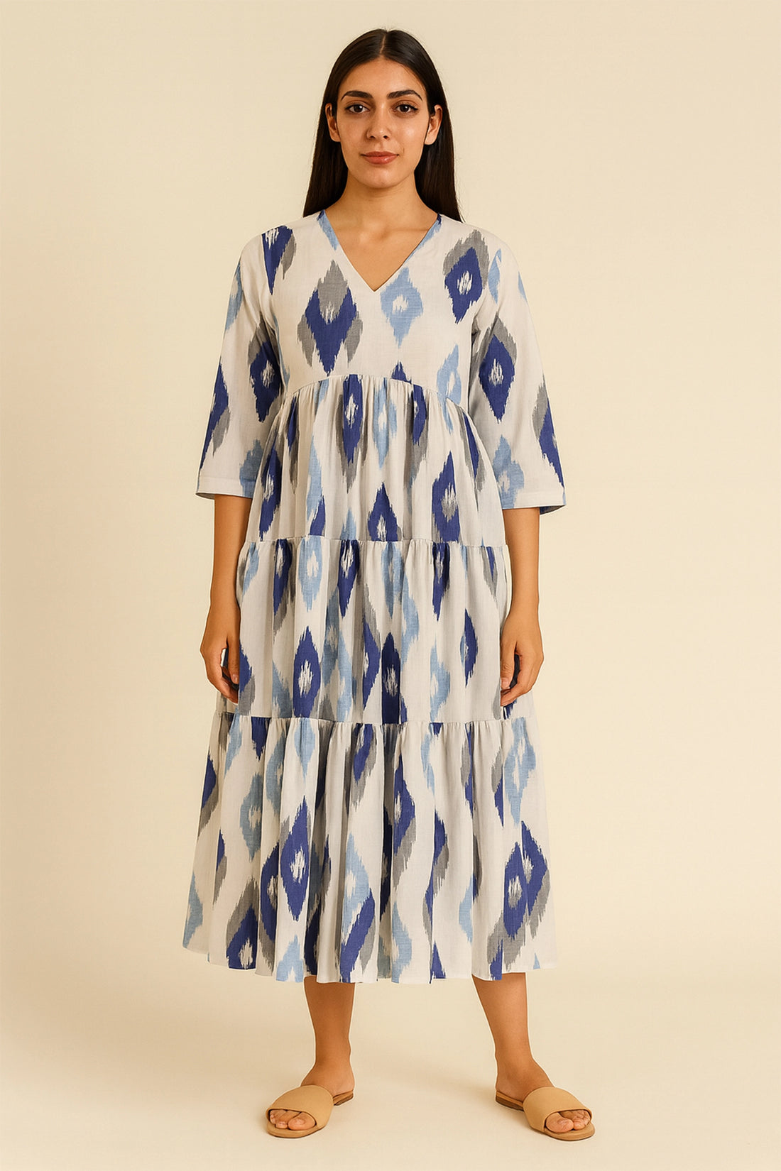 Arctic Ikat Tier Dress