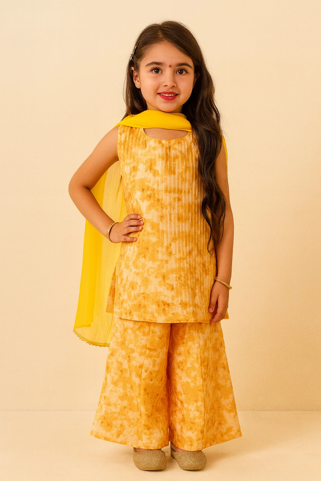 Amber Harmony: Tie-Dye Suit Set