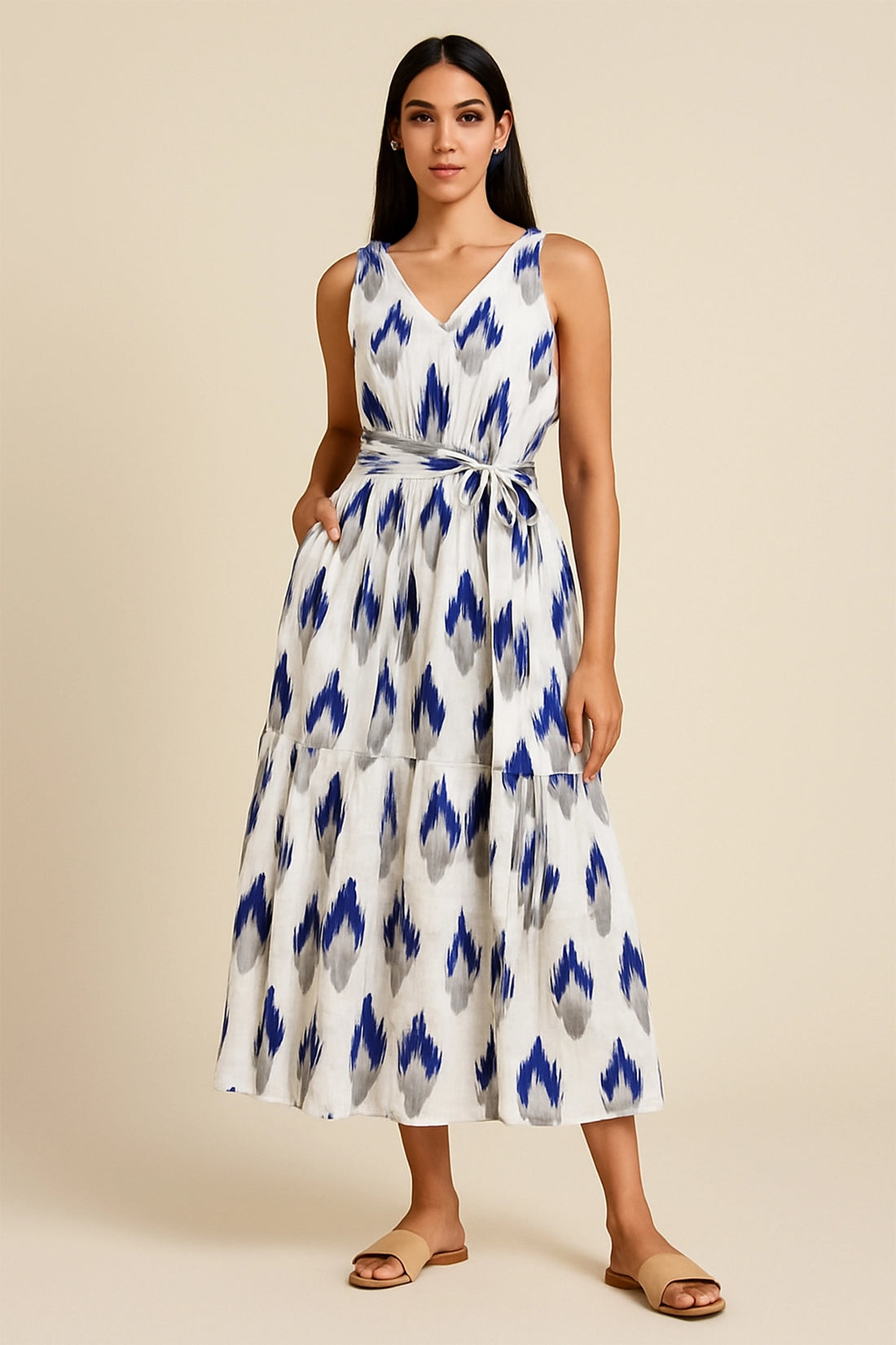 Nordic Ikat Wrap Midi