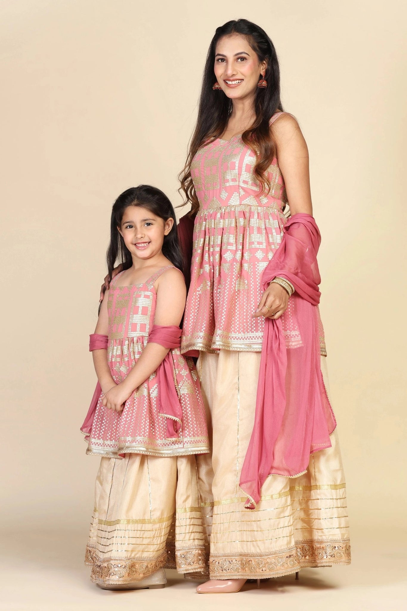 Ivory Pink Lehenga, Indian Designer Lehenga, Wedding Lehenga, Crop Top  Skirt, Bridesmaids Lehenga, Girl's Lehenga, Mom Daughter Lehenga - Etsy