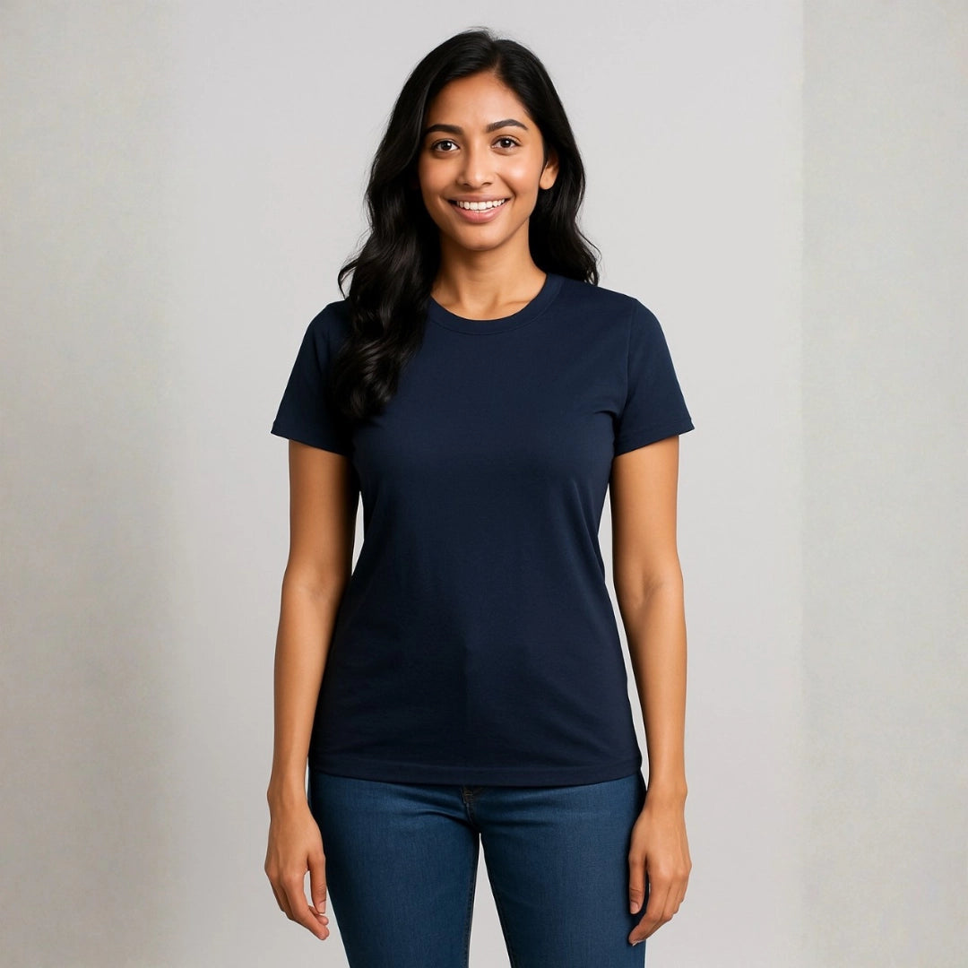 Base Tee – Navy Blue For Women