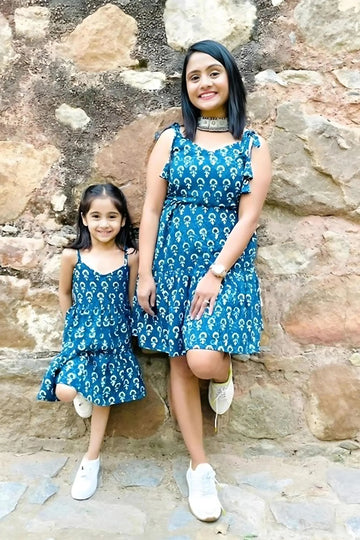 Indigo Print One Piece Twin Dress
