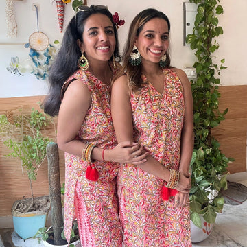 Rouge Matching Kurta Set For Sister