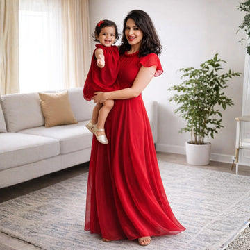 Serena Red – Mom & Daughter Set
